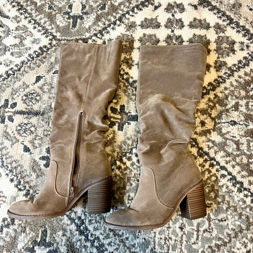 Knee high brown boots